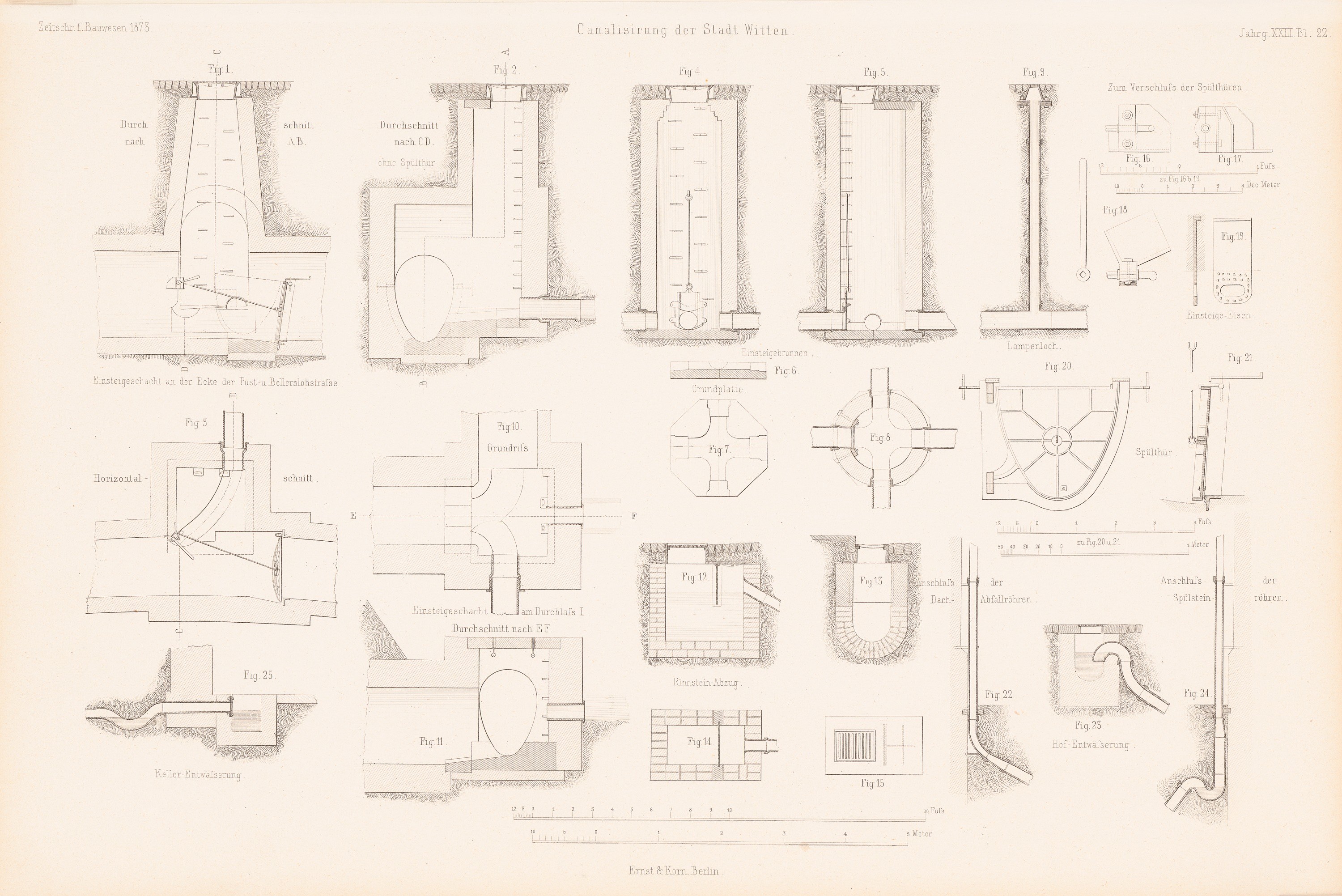 Eine detaillierte technische Zeichnungsseite aus einem Buch, die verschiedene Rohr- und Ventiltypen mit begleitendem Text zeigt.
